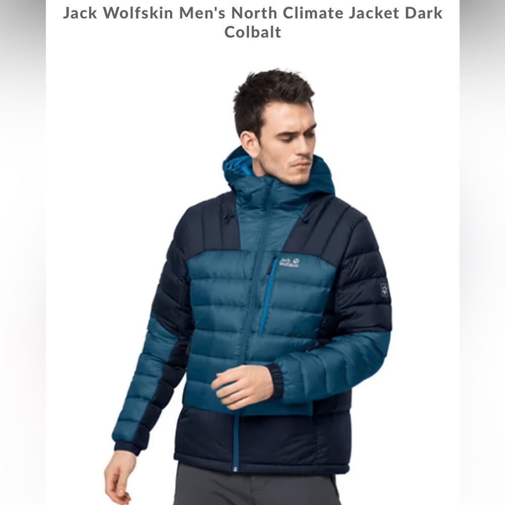 VGUC Jack Wolfskin North Climate Jacket Cold Climate 700 down hooded puffer
